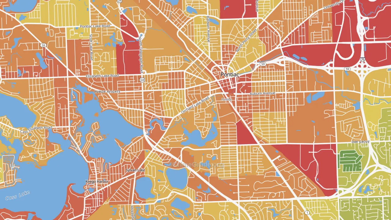 48341, MI Map of Drug-Related Crime Rates