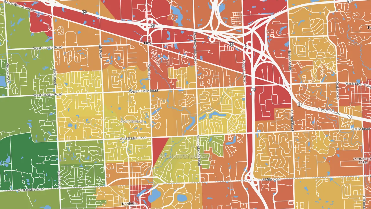 48375, MI Map of Drug-Related Crime Rates