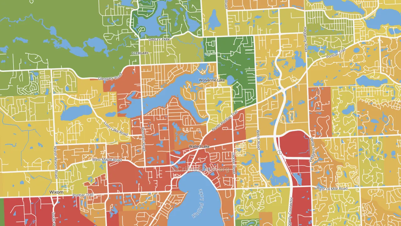 48390, MI Map of Drug-Related Crime Rates
