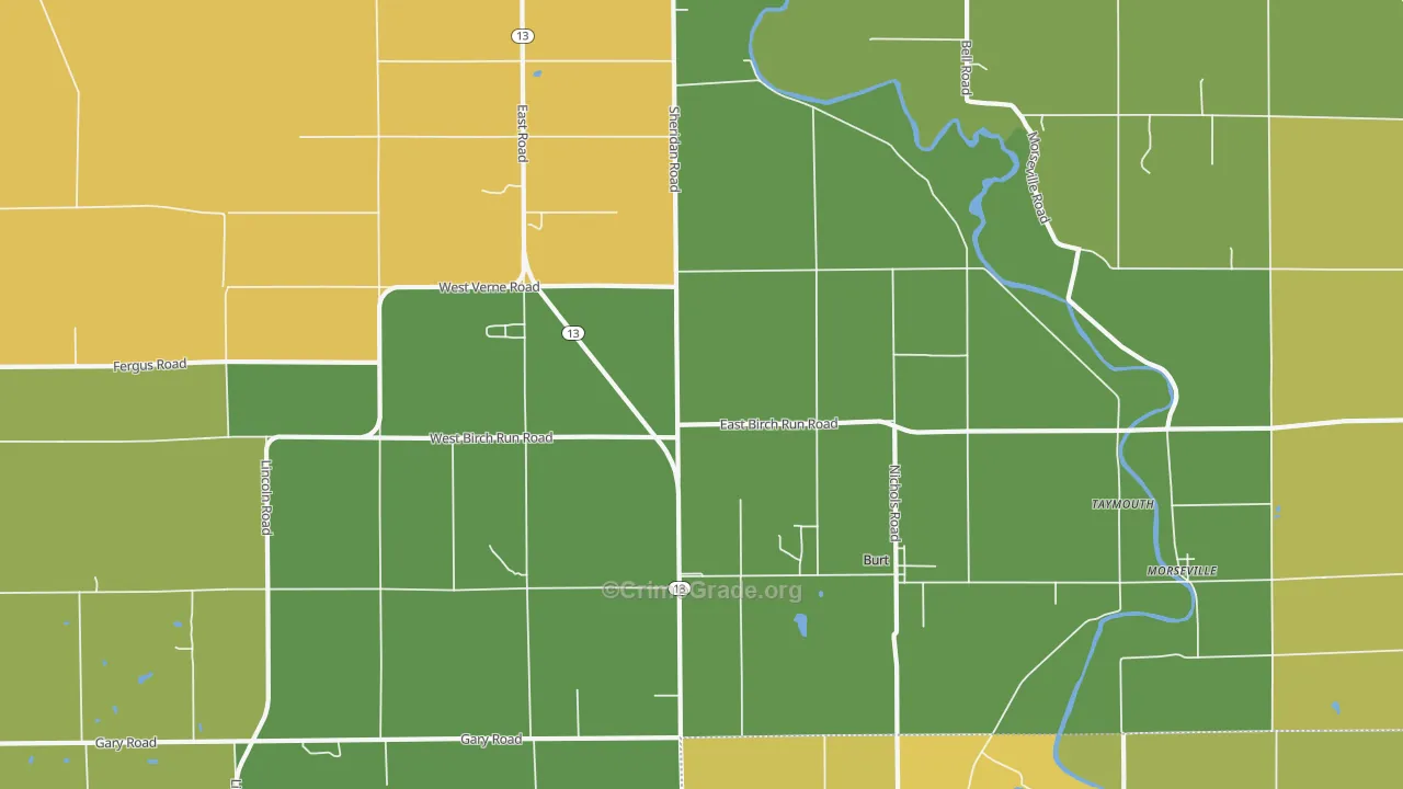 48417, MI Map of Drug-Related Crime Rates
