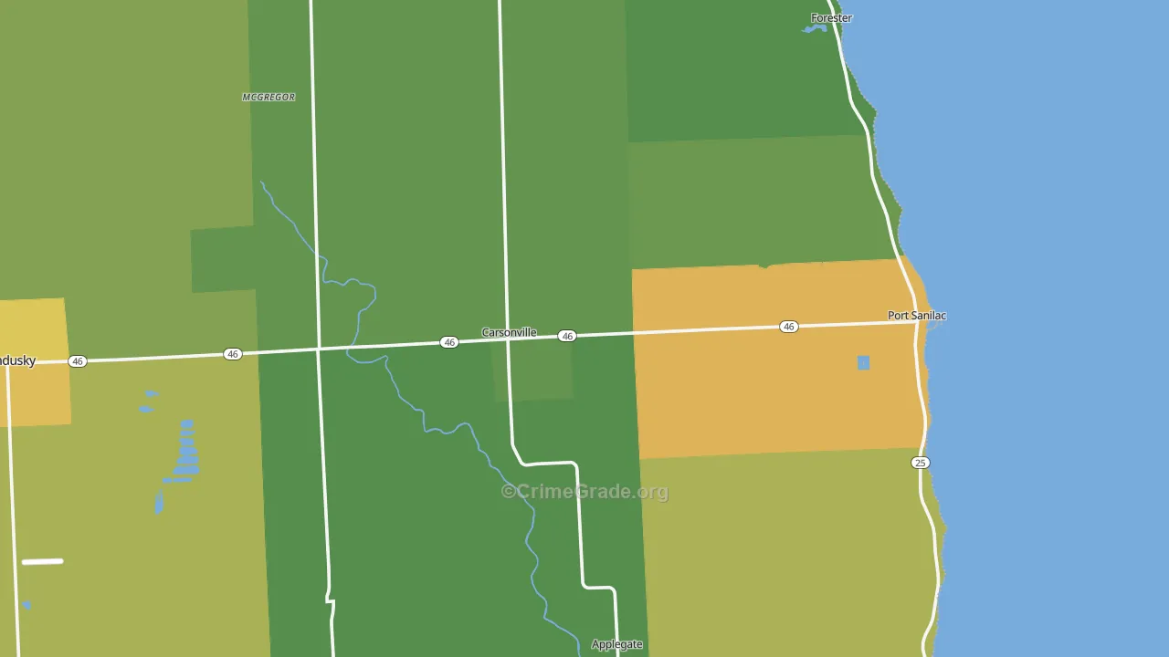 48419, MI Map of Drug-Related Crime Rates