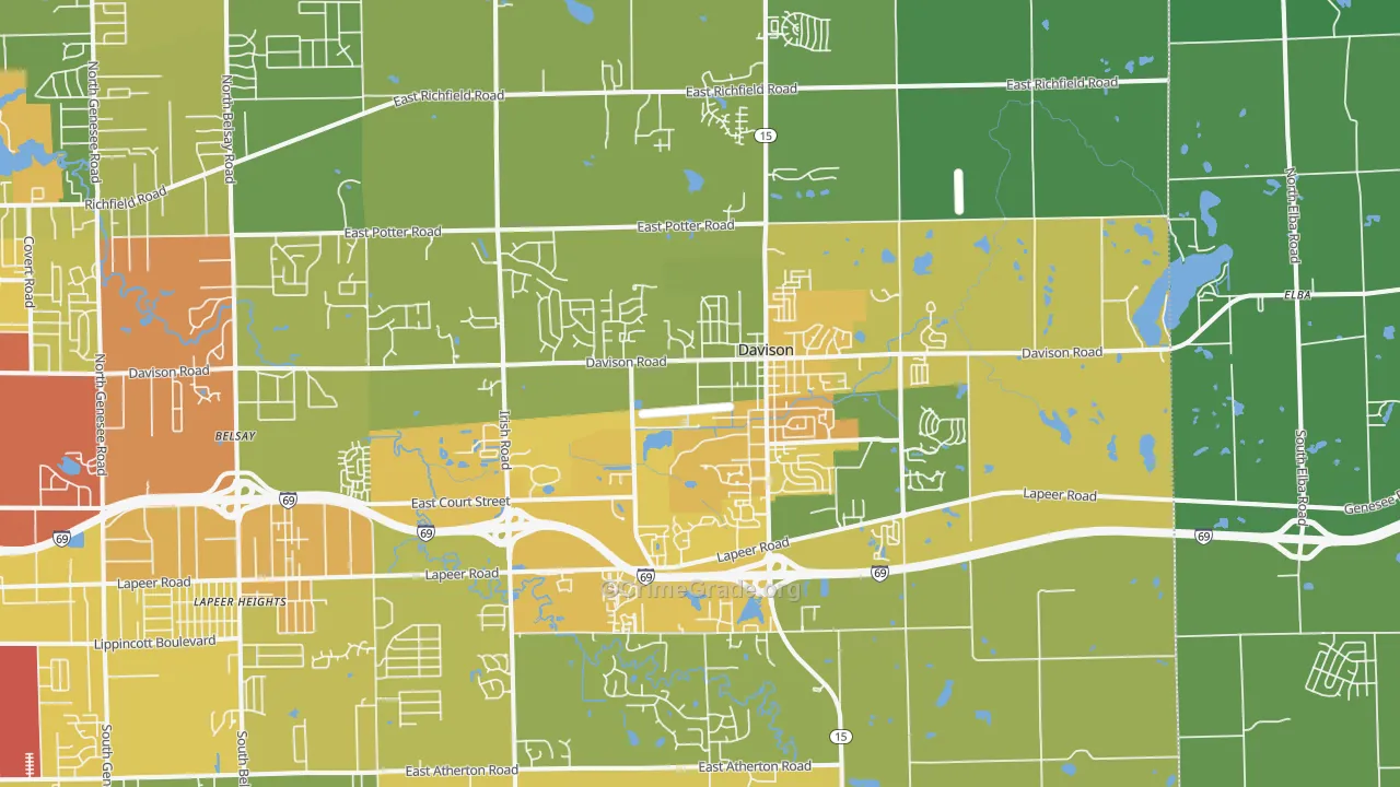 48423, MI Map of Drug-Related Crime Rates