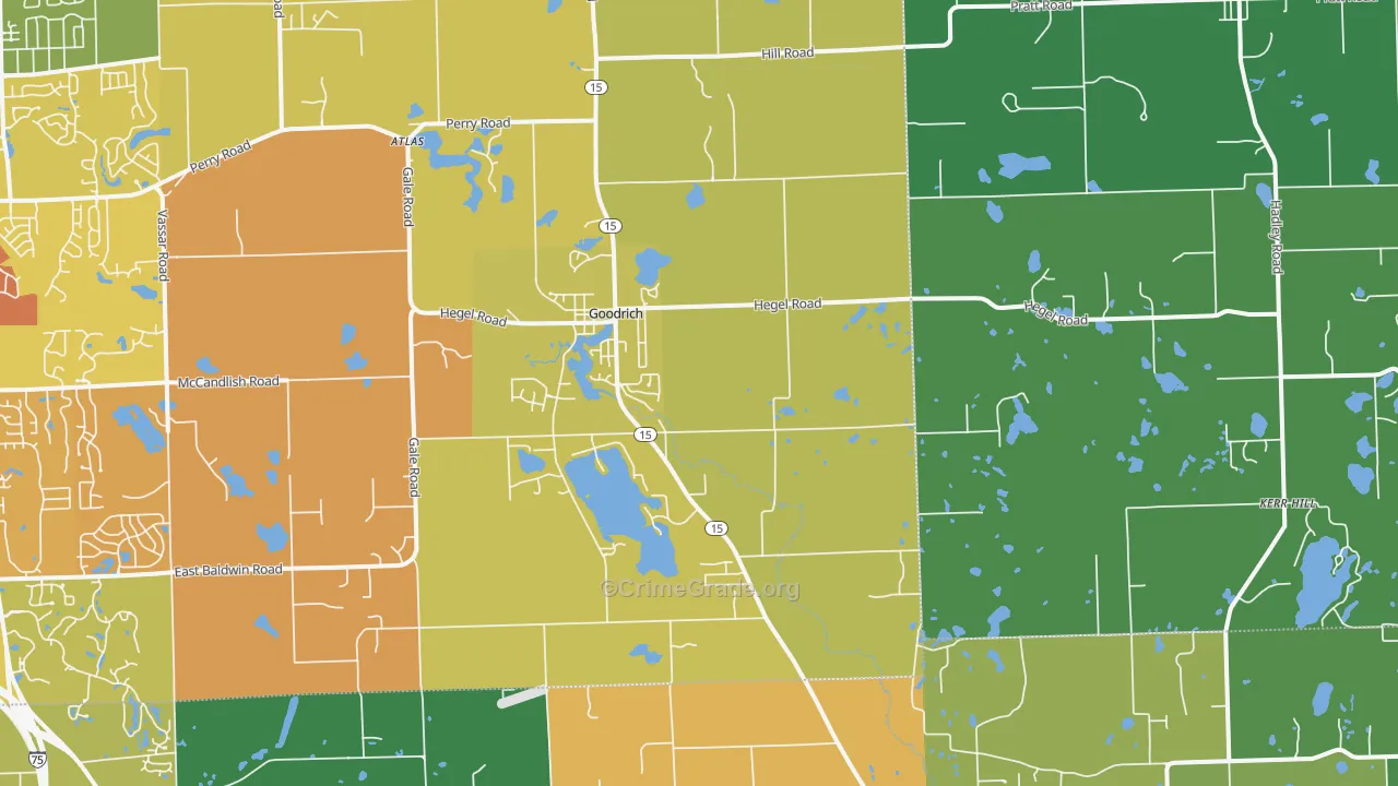 48438, MI Map of Drug-Related Crime Rates