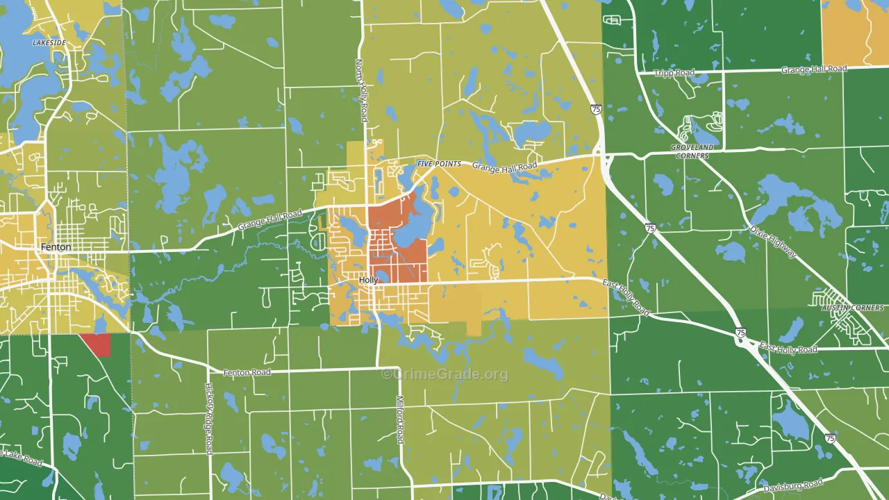 48442, MI Map of Drug-Related Crime Rates