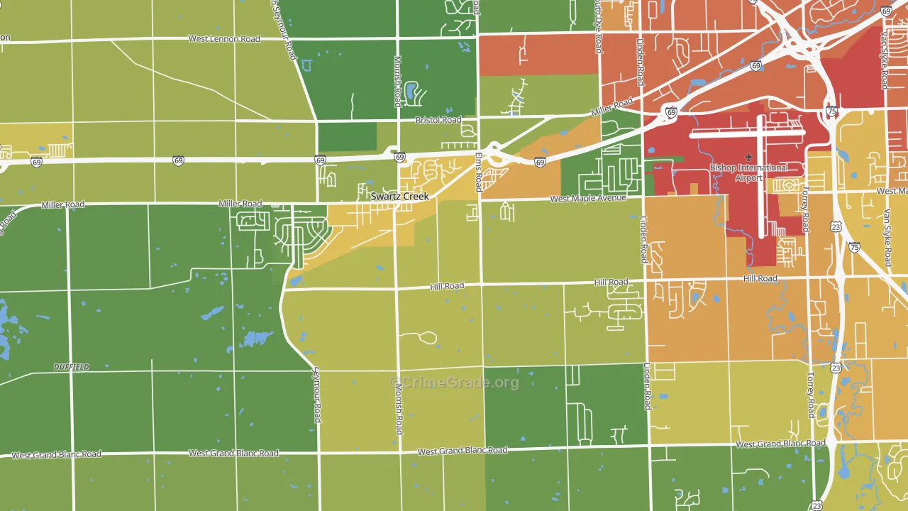 48473, MI Map of Drug-Related Crime Rates