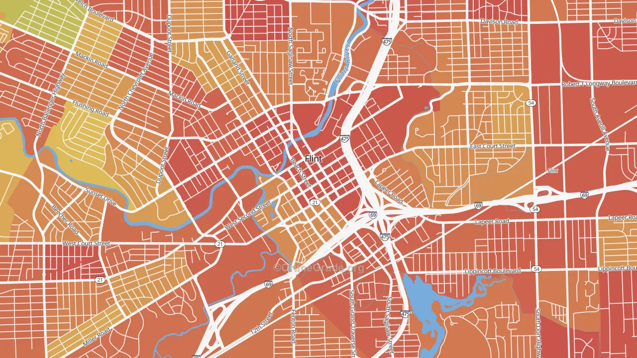 48502, MI Map of Drug-Related Crime Rates