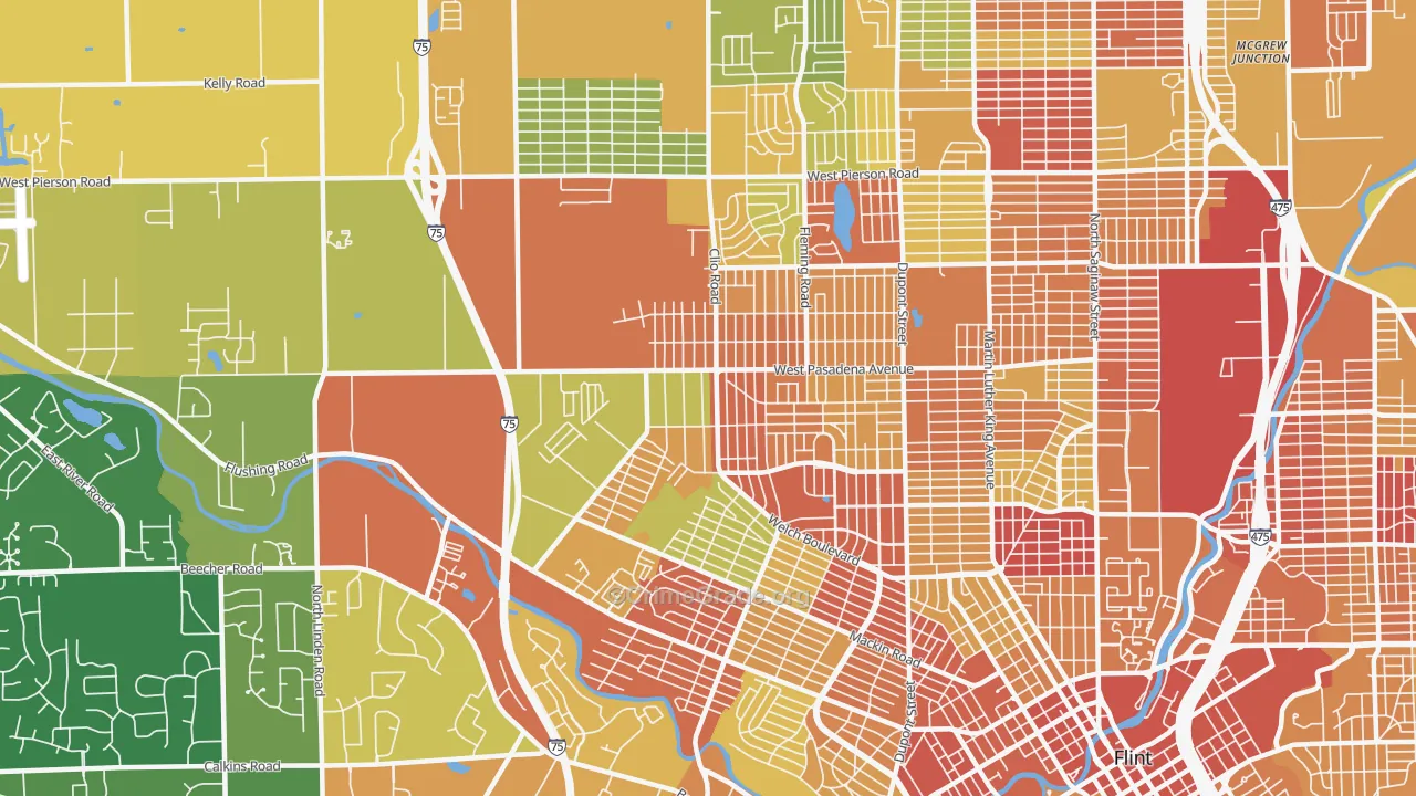 48504, MI Map of Drug-Related Crime Rates