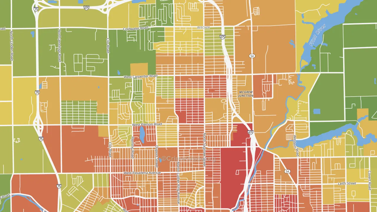 48505, MI Map of Drug-Related Crime Rates