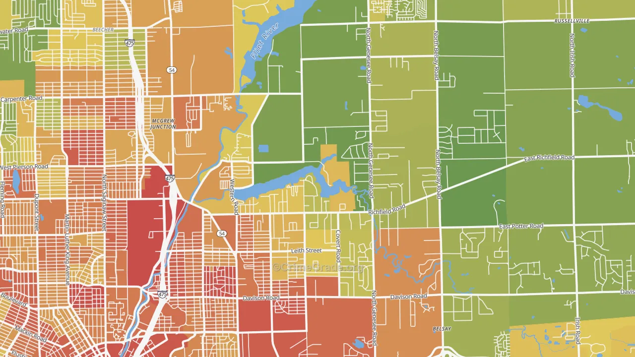 48506, MI Map of Drug-Related Crime Rates
