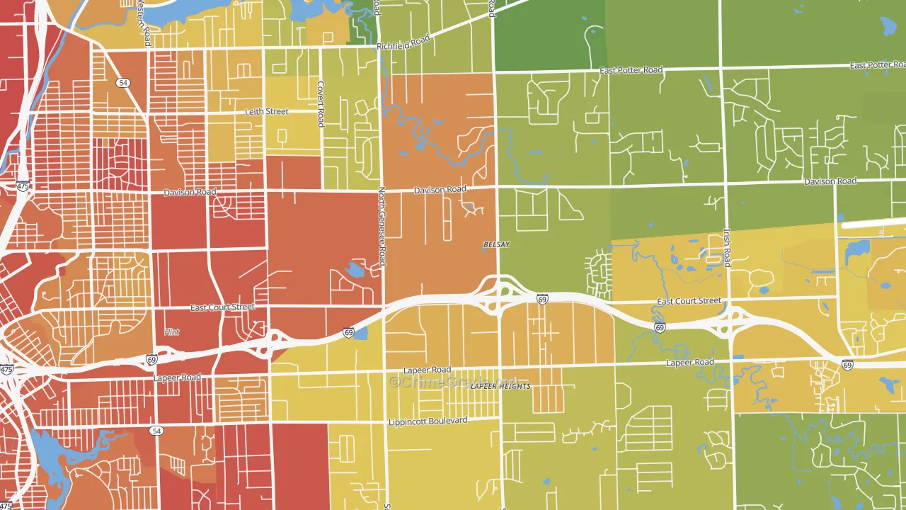 48509, MI Map of Drug-Related Crime Rates