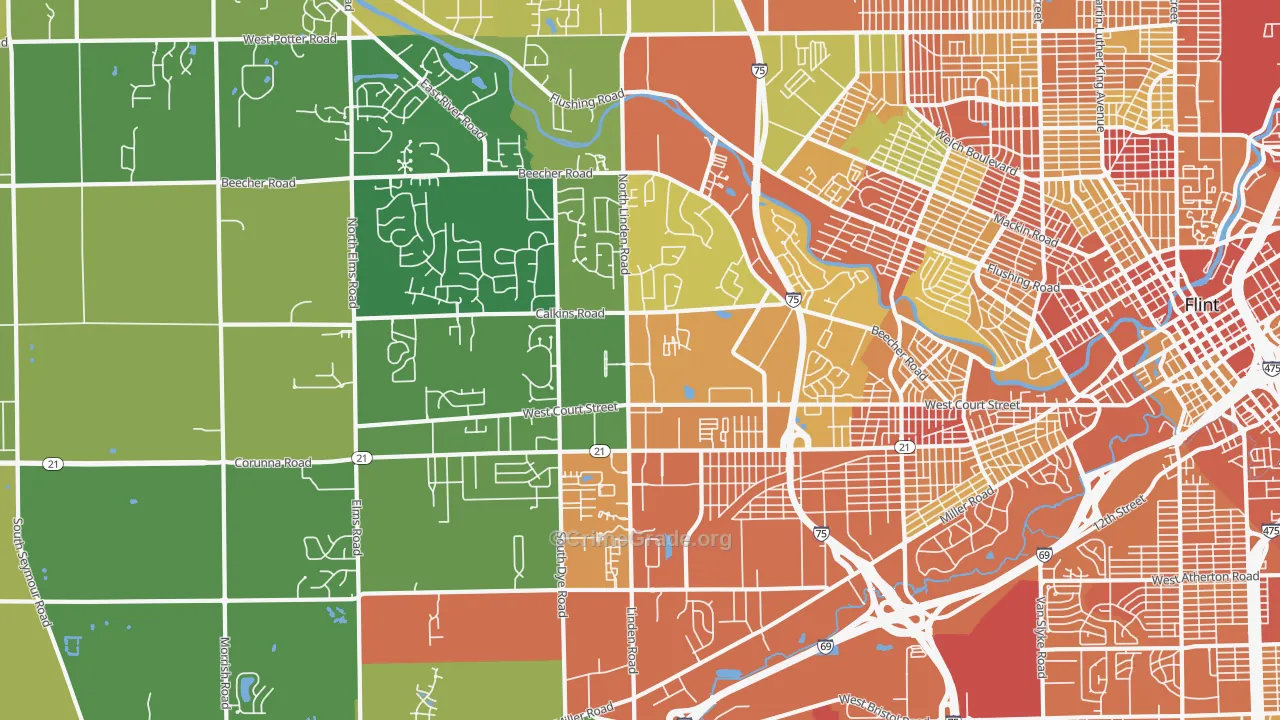 48532, MI Map of Drug-Related Crime Rates