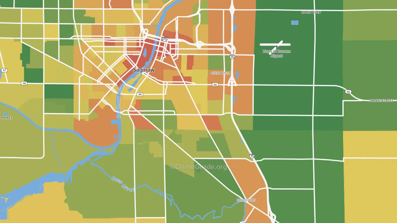 48601, MI Map of Drug-Related Crime Rates