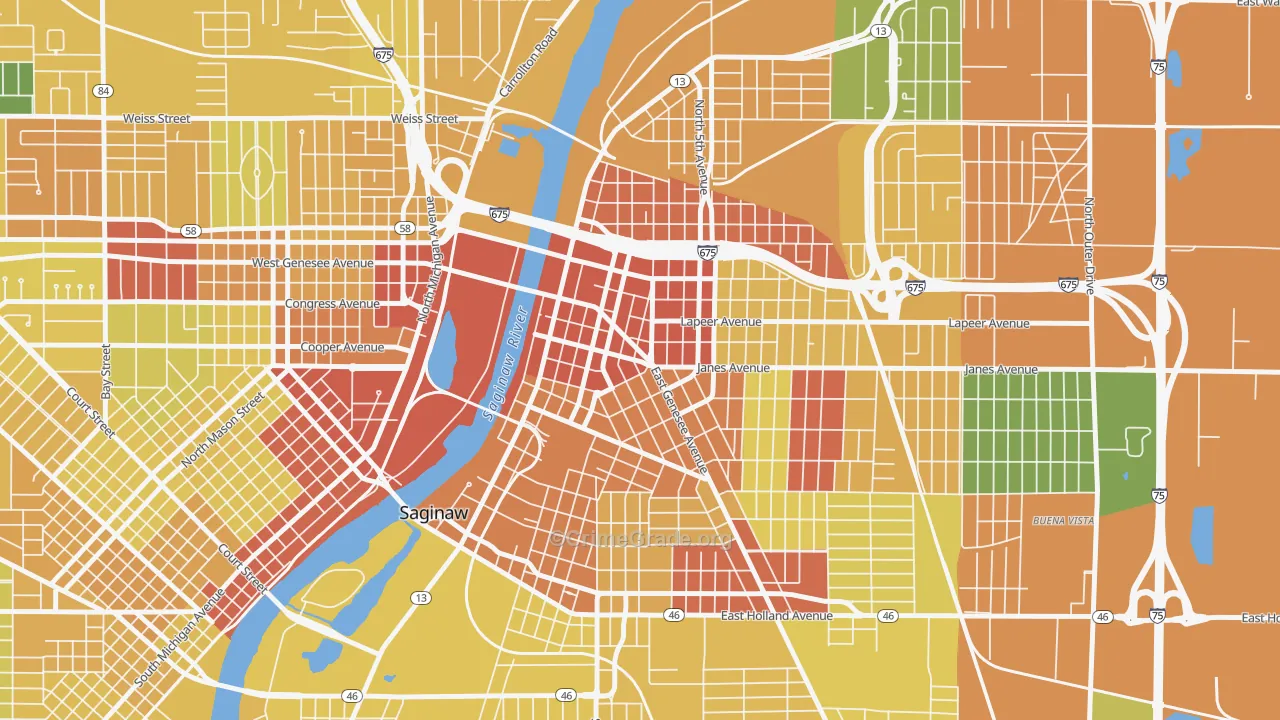 48607, MI Map of Drug-Related Crime Rates