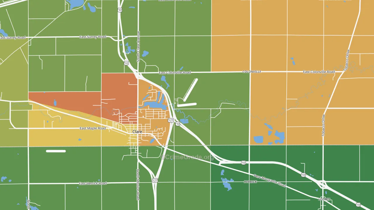 48617, MI Map of Drug-Related Crime Rates