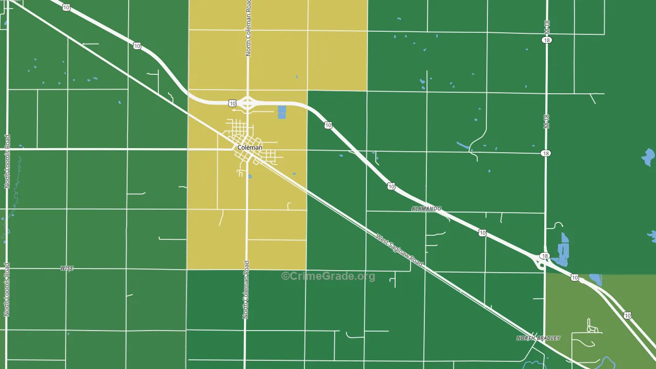 48618, MI Map of Drug-Related Crime Rates