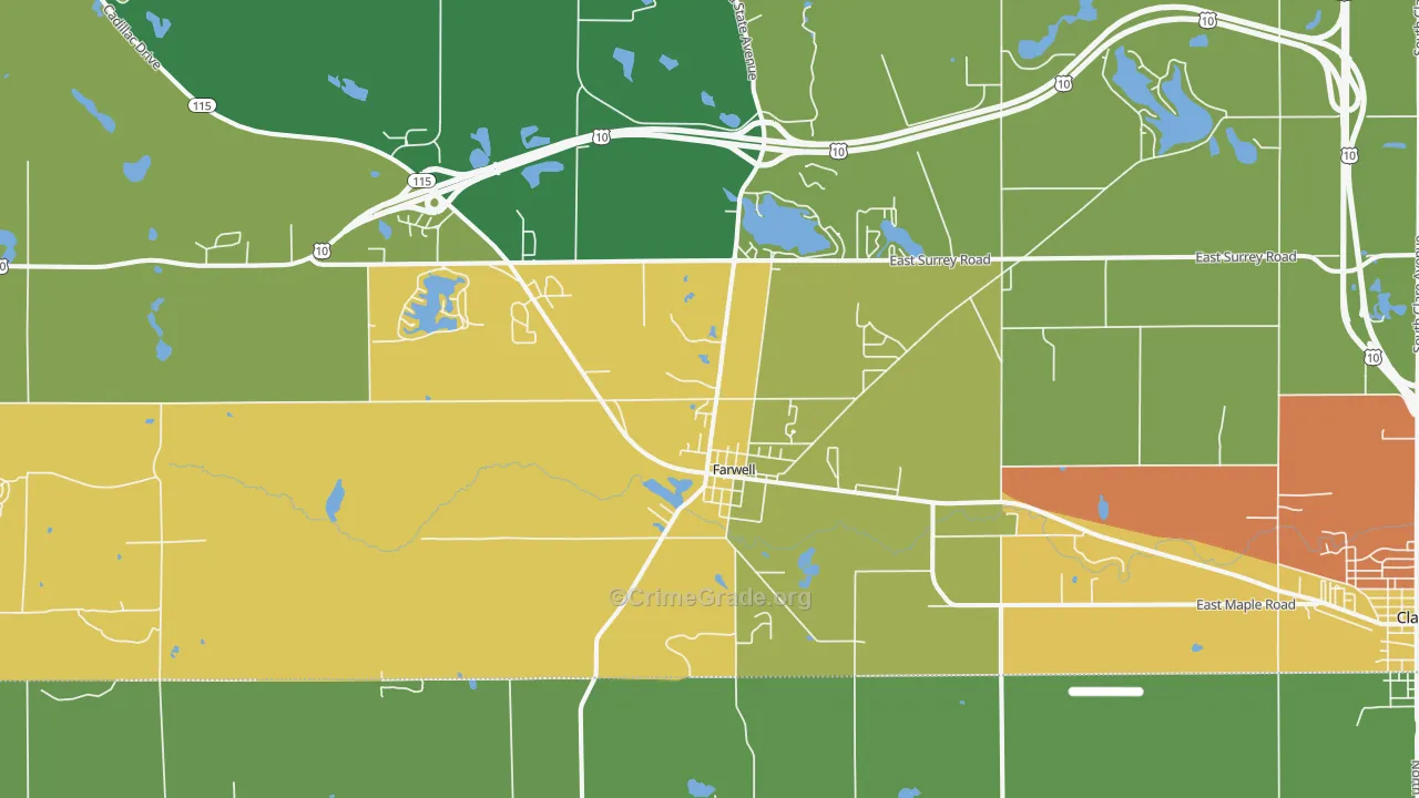 48622, MI Map of Drug-Related Crime Rates