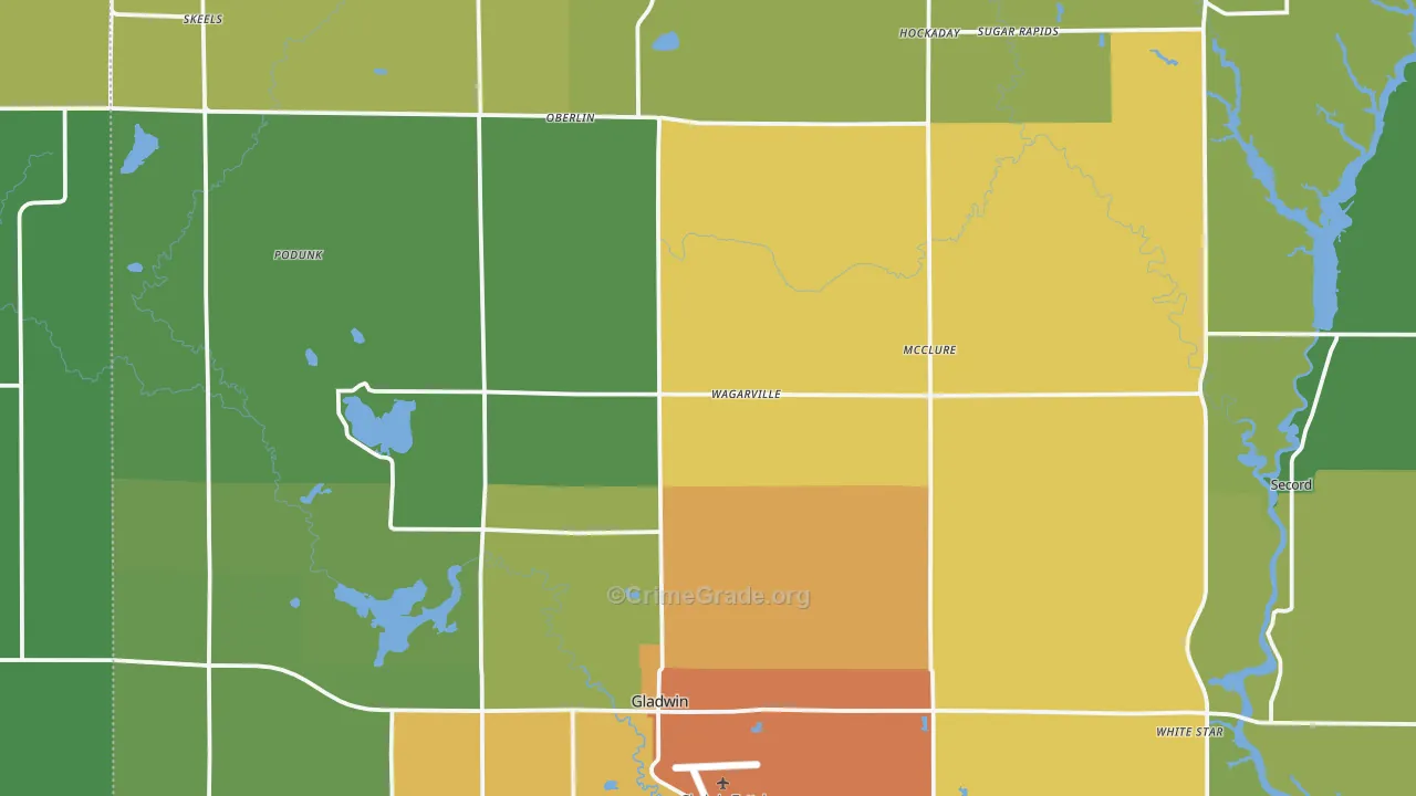 48624, MI Map of Drug-Related Crime Rates
