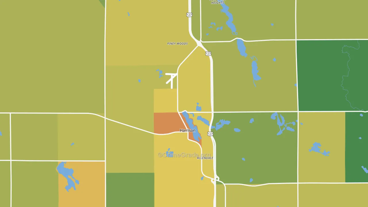 48625, MI Map of Drug-Related Crime Rates