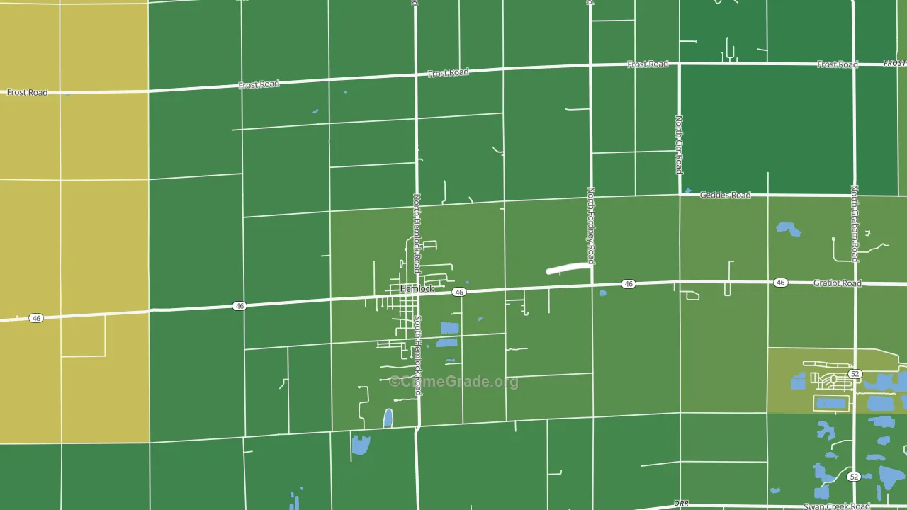 48626, MI Map of Drug-Related Crime Rates