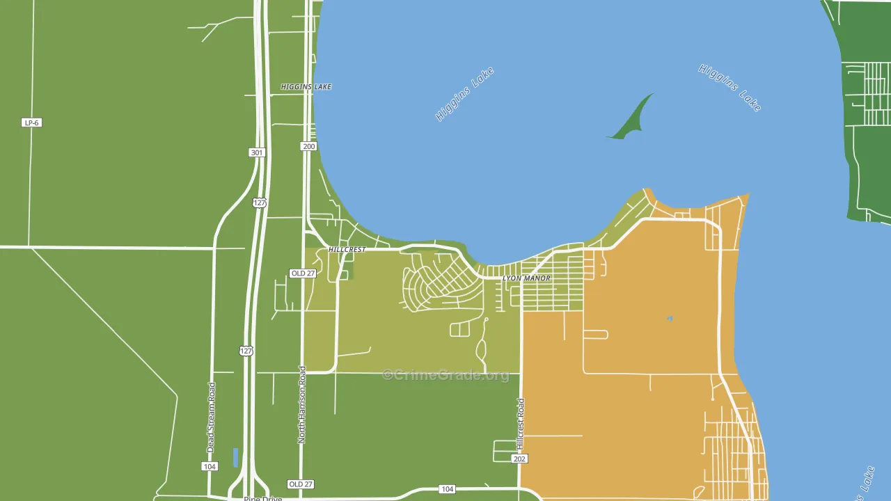 48627, MI Map of Drug-Related Crime Rates