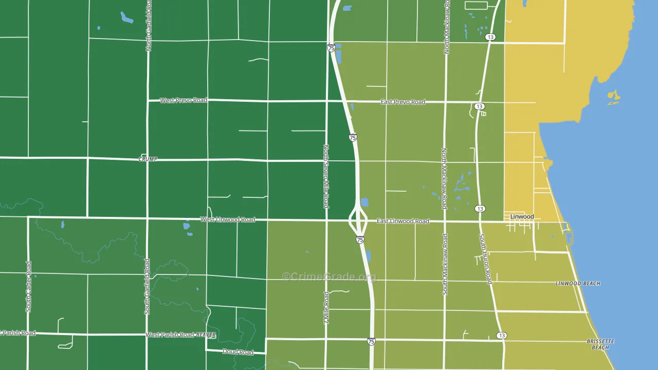 48634, MI Map of Drug-Related Crime Rates