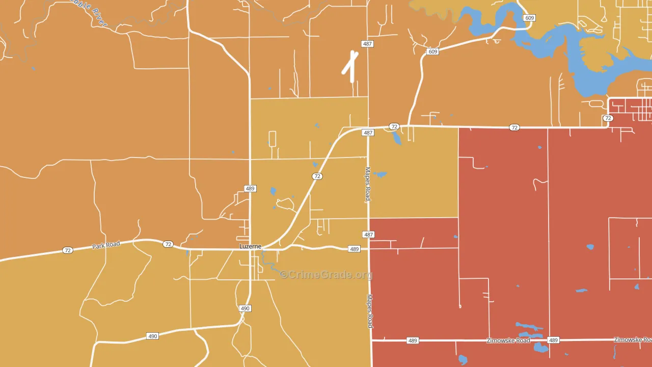 48636, MI Map of Drug-Related Crime Rates