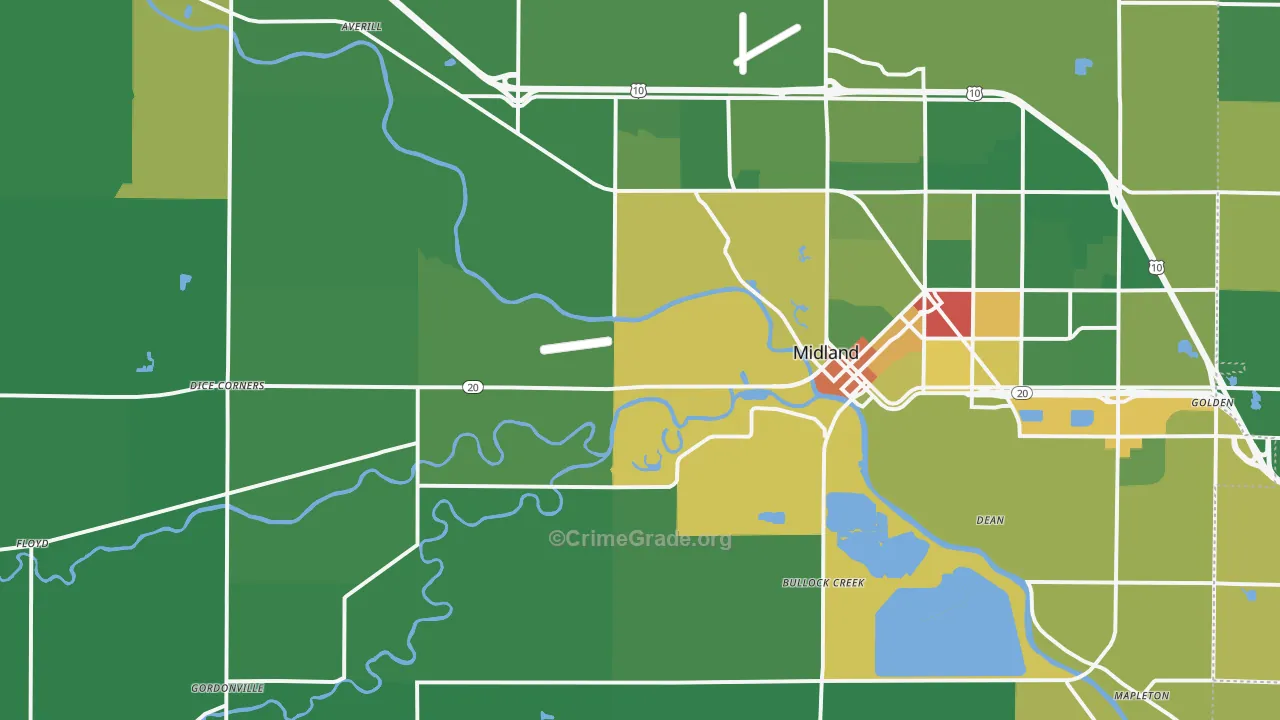 48640, MI Map of Drug-Related Crime Rates