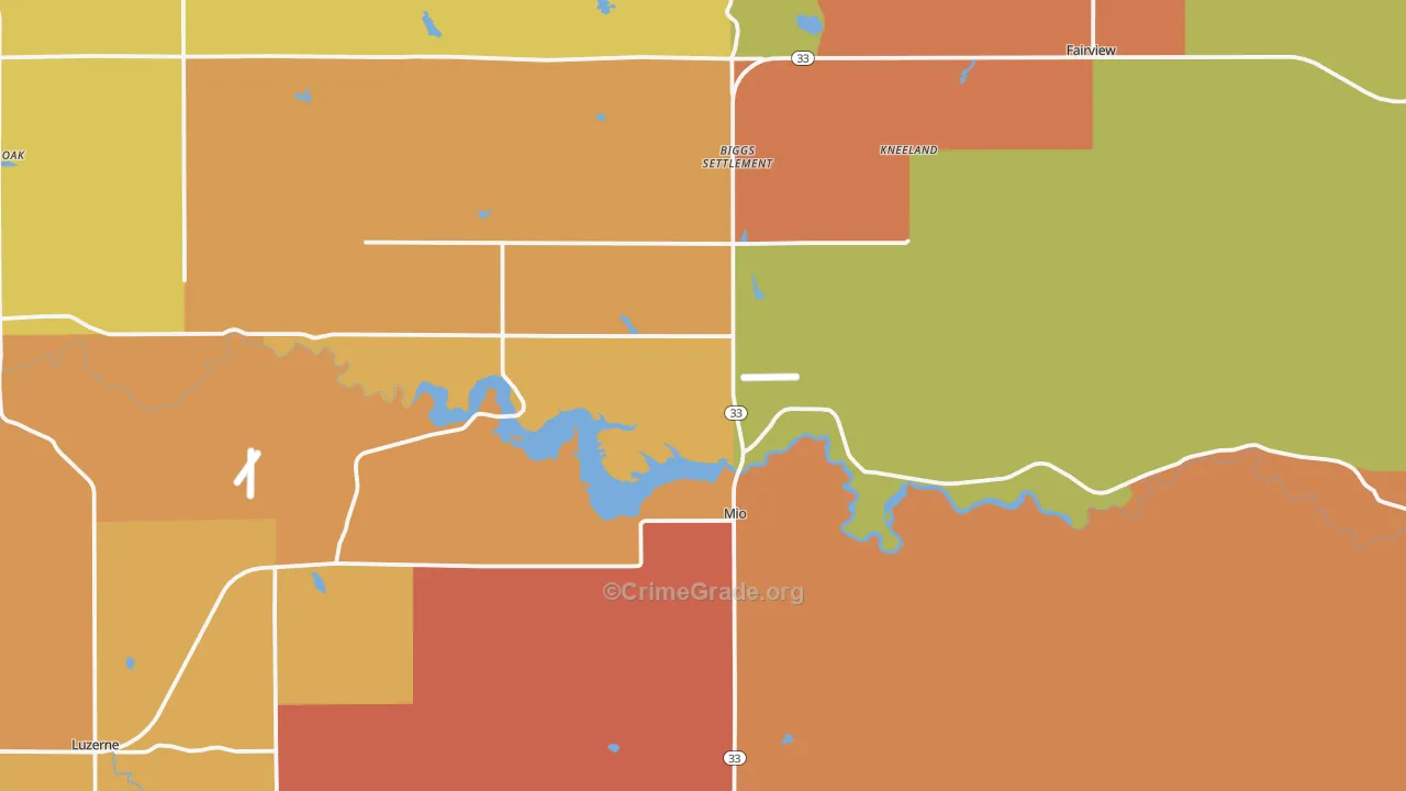 48647, MI Map of Drug-Related Crime Rates