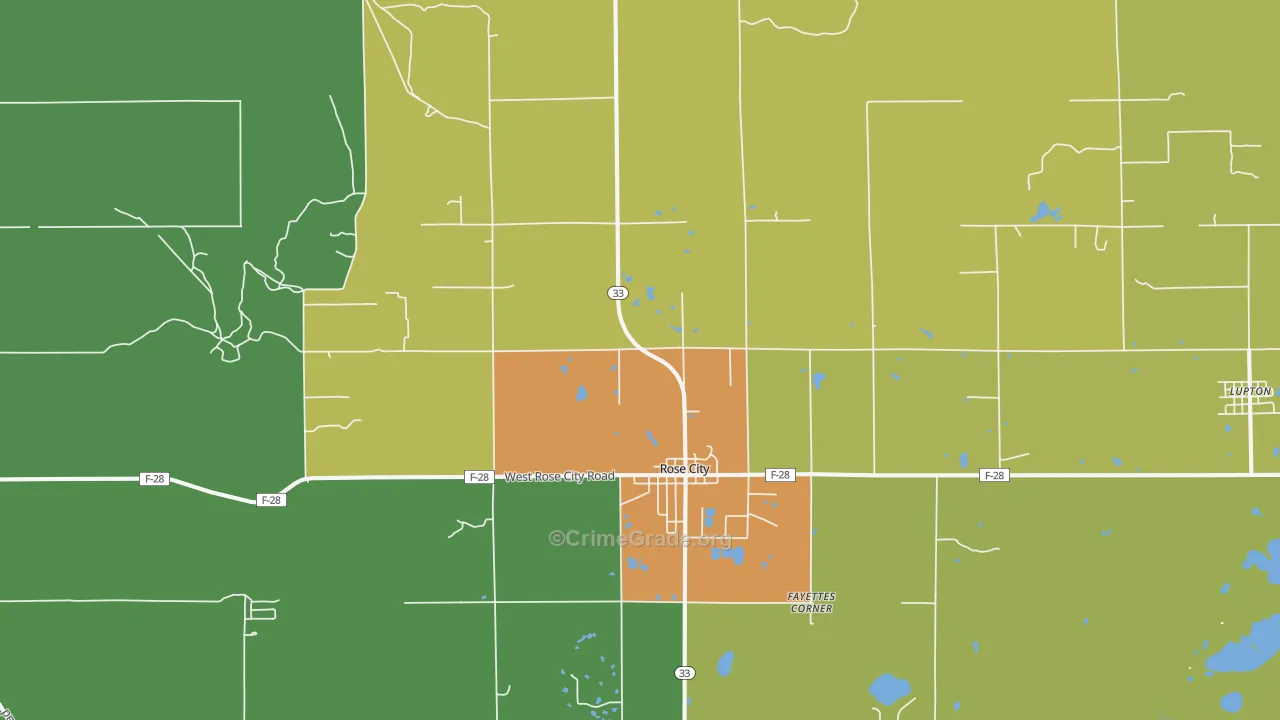 48654, MI Map of Drug-Related Crime Rates