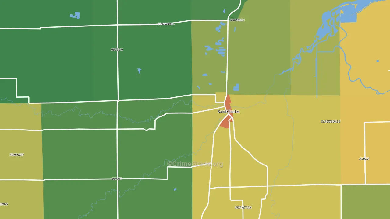 48655, MI Map of Drug-Related Crime Rates