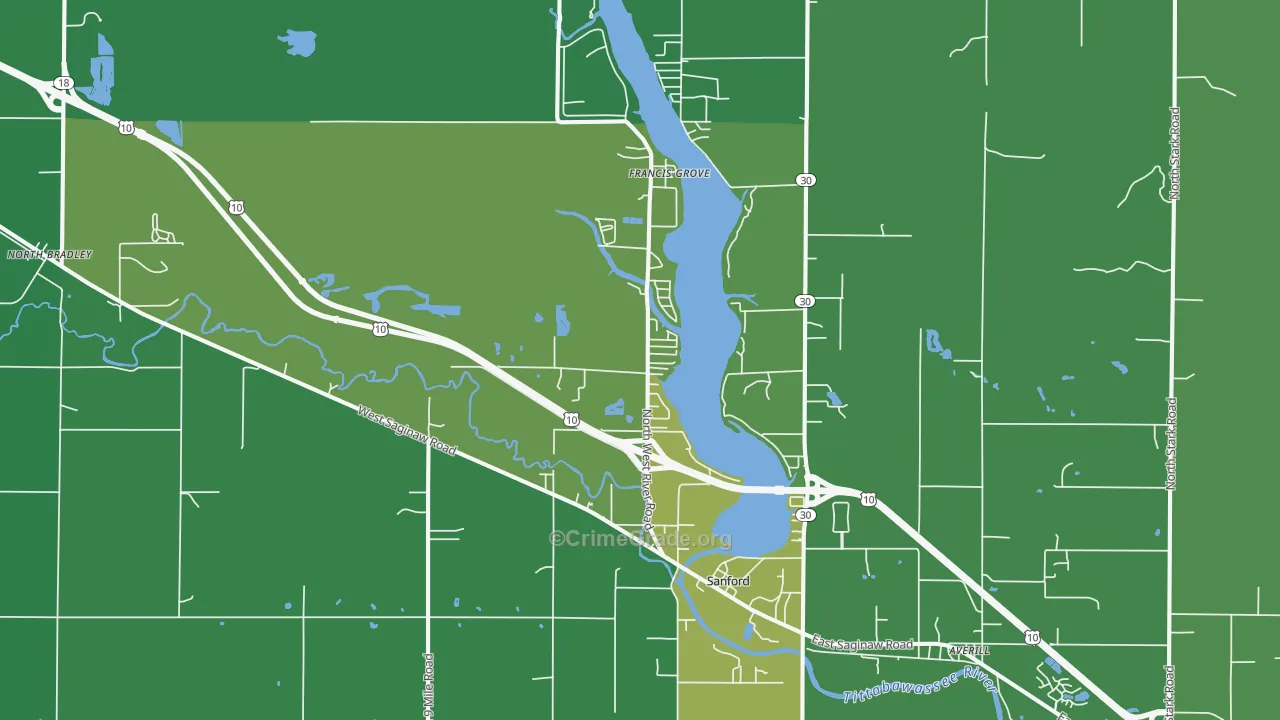 48657, MI Map of Drug-Related Crime Rates