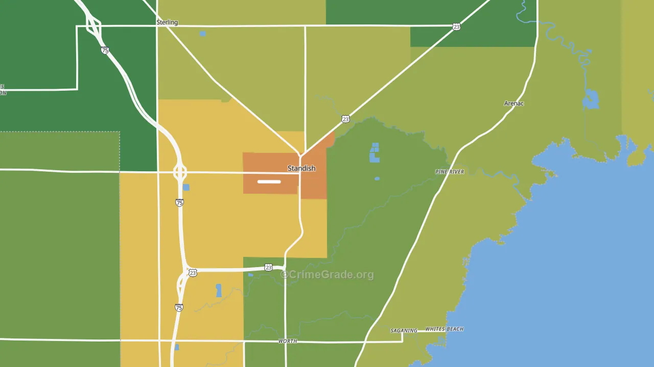 48658, MI Map of Drug-Related Crime Rates