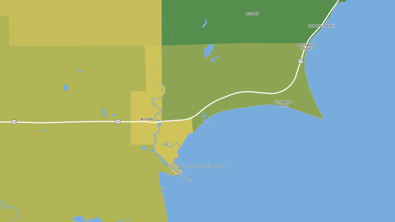 48703, MI Map of Drug-Related Crime Rates