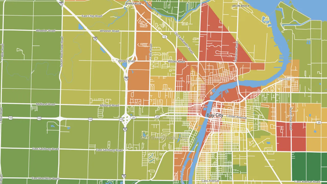 48706, MI Map of Drug-Related Crime Rates