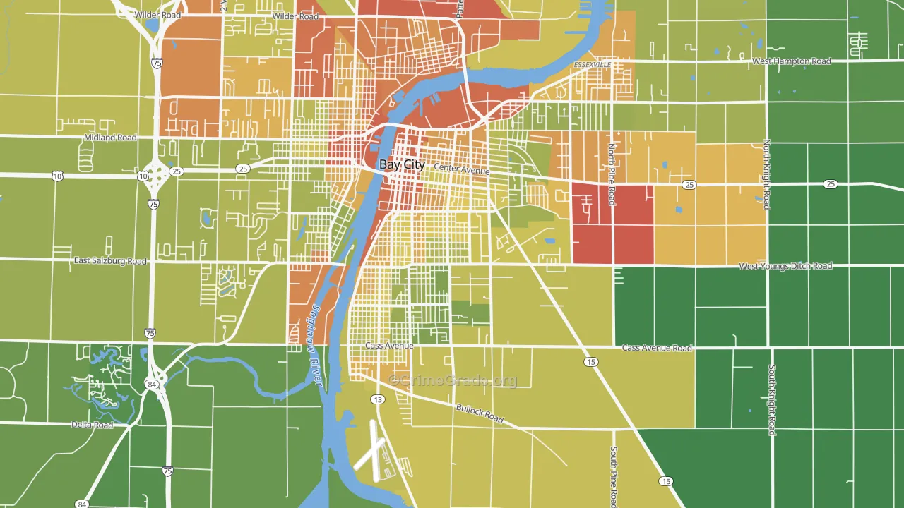 48708, MI Map of Drug-Related Crime Rates