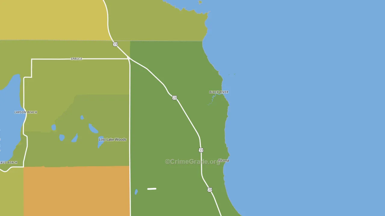 48721, MI Map of Drug-Related Crime Rates