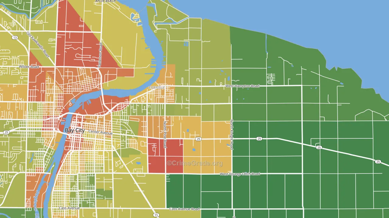 48732, MI Map of Drug-Related Crime Rates