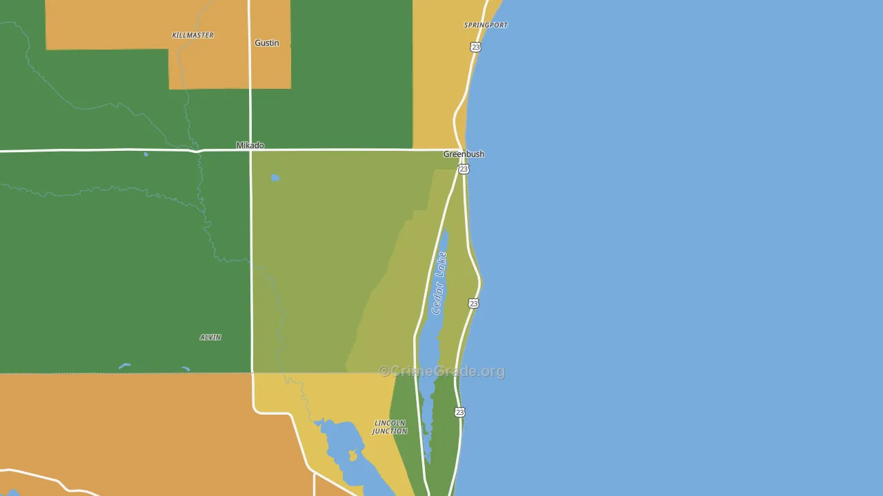 48738, MI Map of Drug-Related Crime Rates