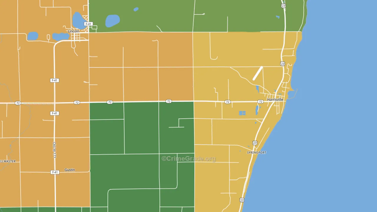 48740, MI Map of Drug-Related Crime Rates