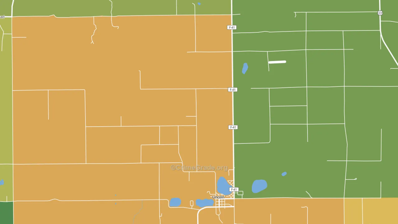 48742, MI Map of Drug-Related Crime Rates