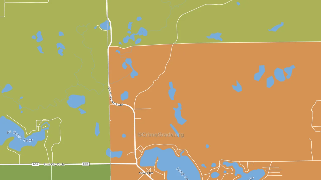 48743, MI Map of Drug-Related Crime Rates