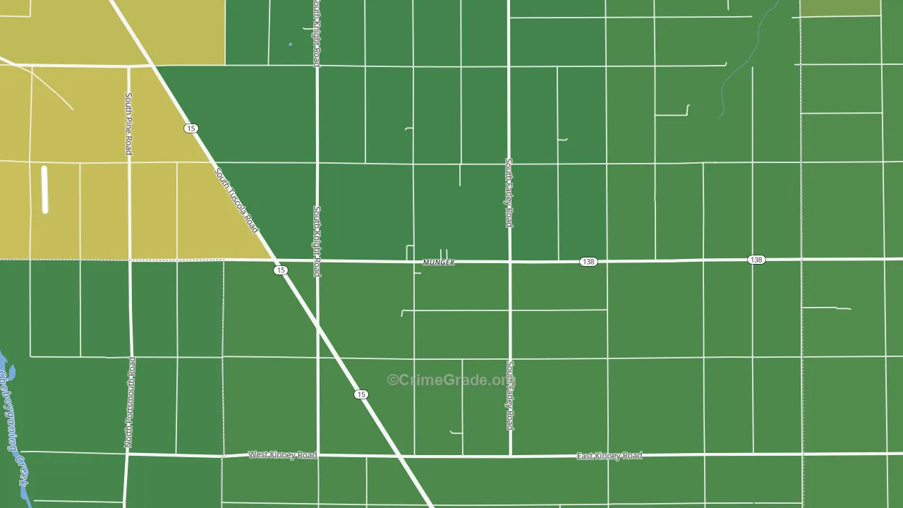 48747, MI Map of Drug-Related Crime Rates