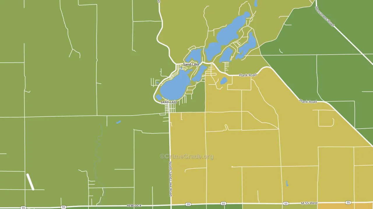 48748, MI Map of Drug-Related Crime Rates