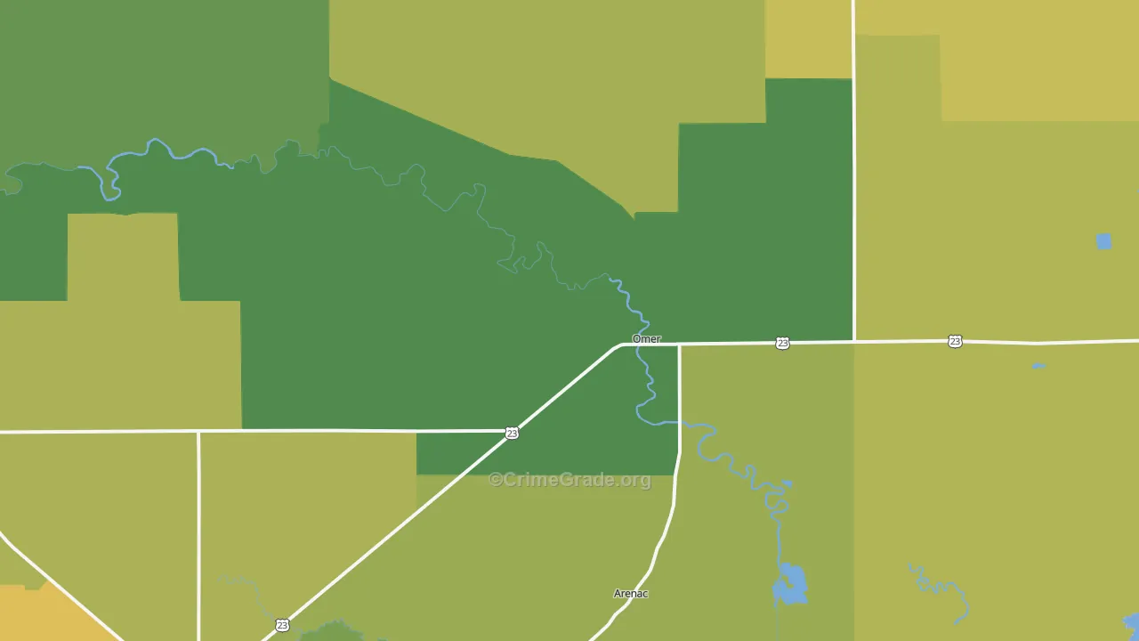 48749, MI Map of Drug-Related Crime Rates
