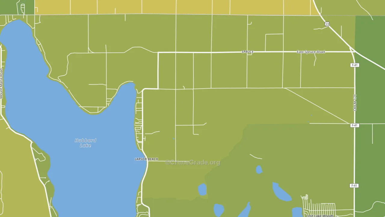 48762, MI Map of Drug-Related Crime Rates