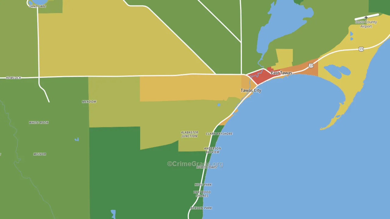 48763, MI Map of Drug-Related Crime Rates
