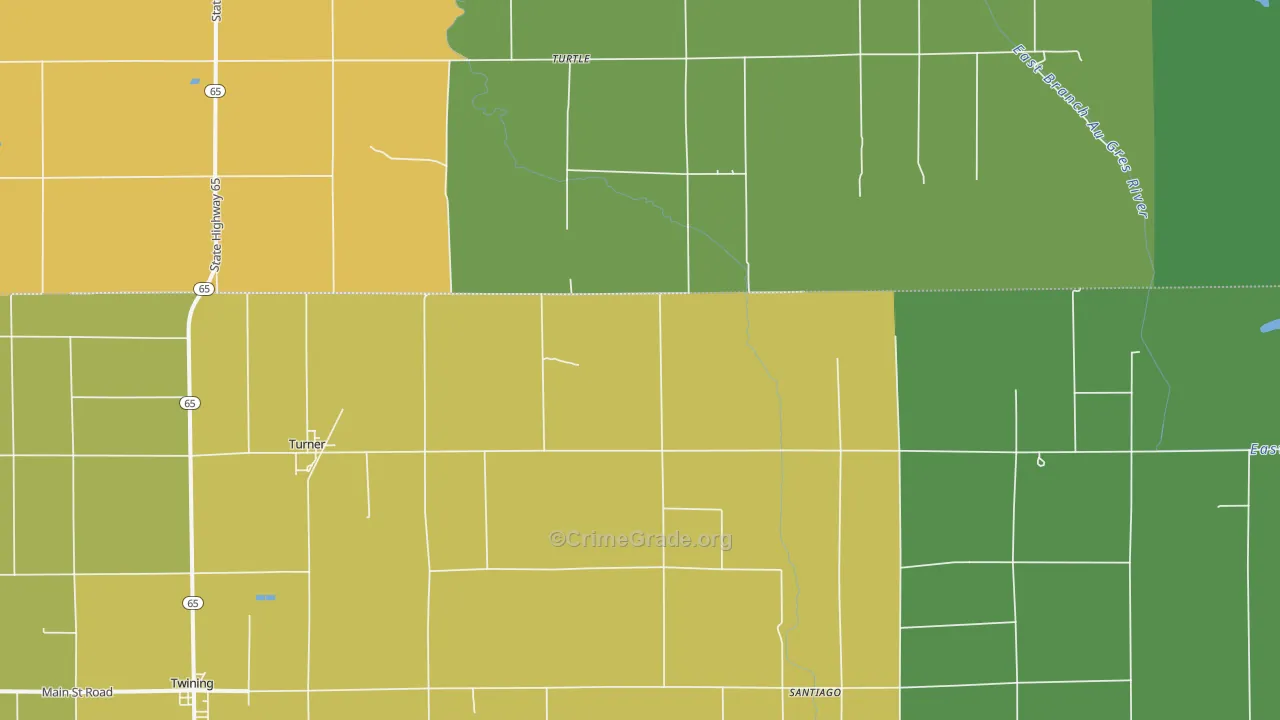 48765, MI Map of Drug-Related Crime Rates