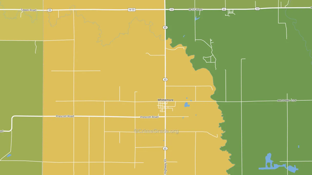48770, MI Map of Drug-Related Crime Rates
