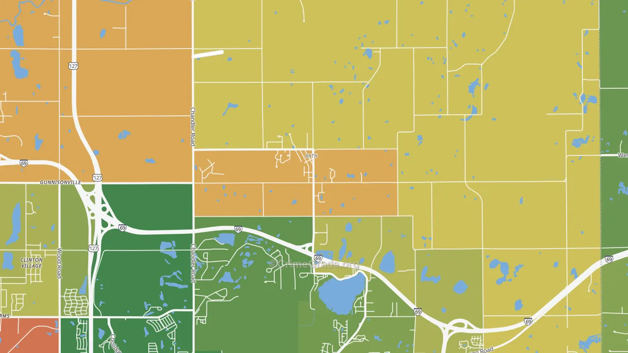 48808, MI Map of Drug-Related Crime Rates