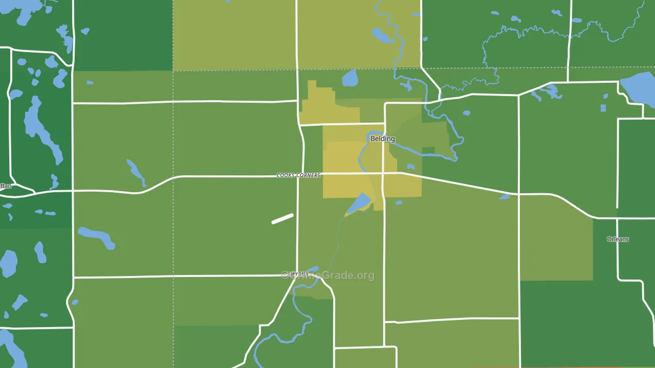 48809, MI Map of Drug-Related Crime Rates